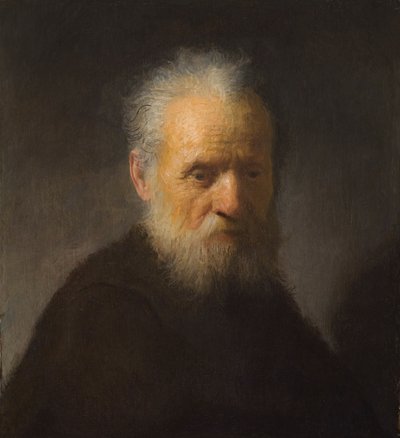 Oude man met baard door Rembrandt van Rijn